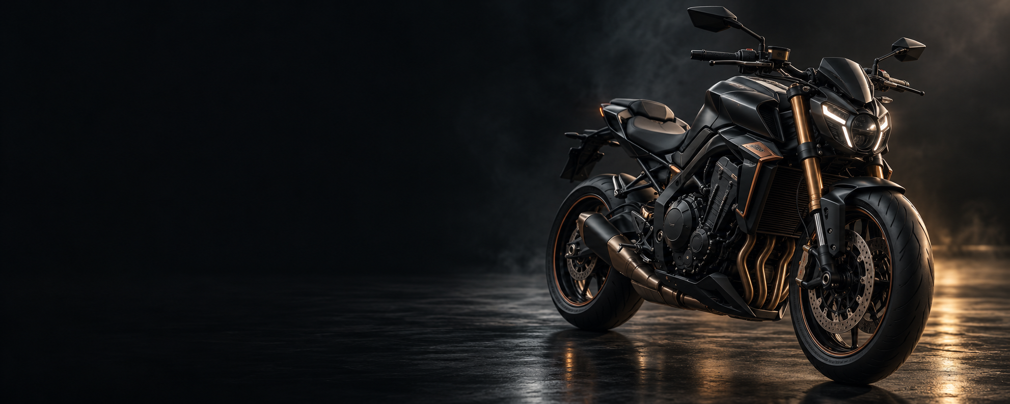 Detalhes ilustrativos do design de uma motocicleta