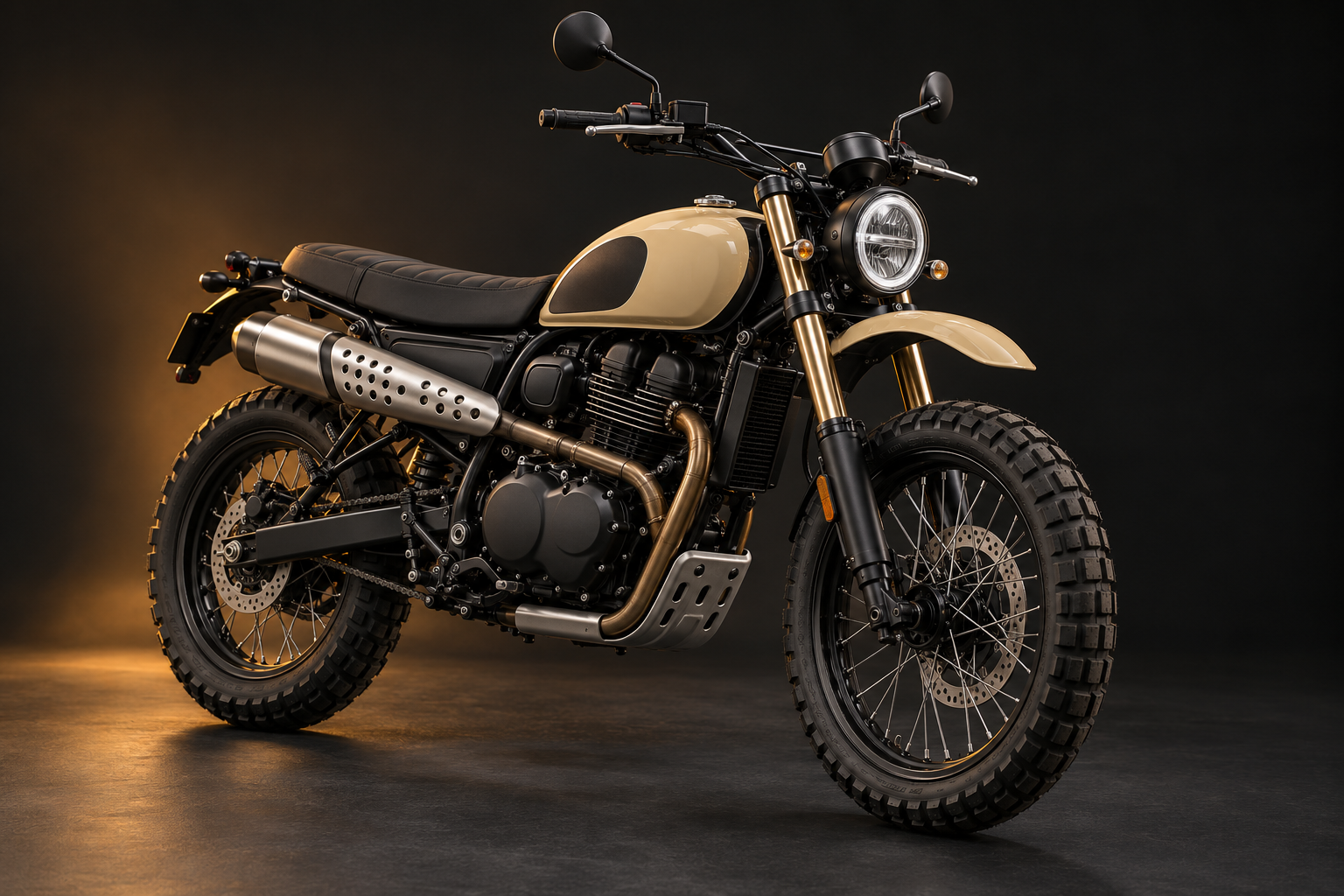 Ilustração da motocicleta Triumph Scrambler 400 X